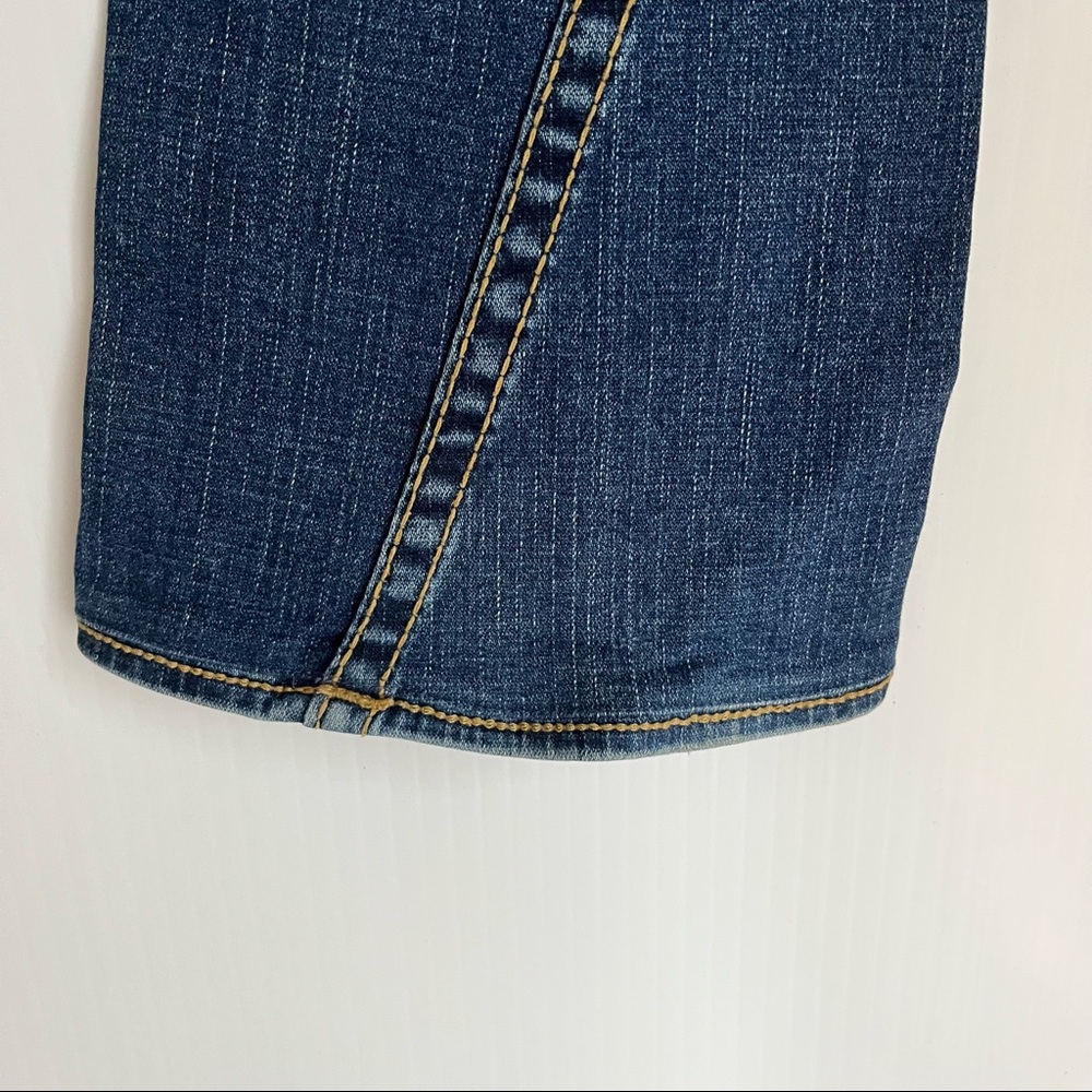 TRUE RELIGION RARE Yellow Crystal Button Flare Jeans Western Glam Bootcut Beauty - Picture 9 of 16